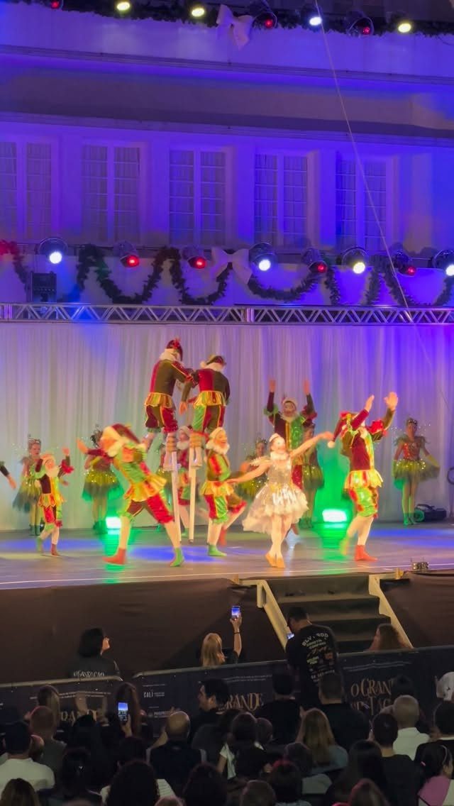 Fun Christmas Activities for Families: 18 Ideas With Photos 13 Dancers in colorful costumes performing a theatrical show on a brightly lit stage.